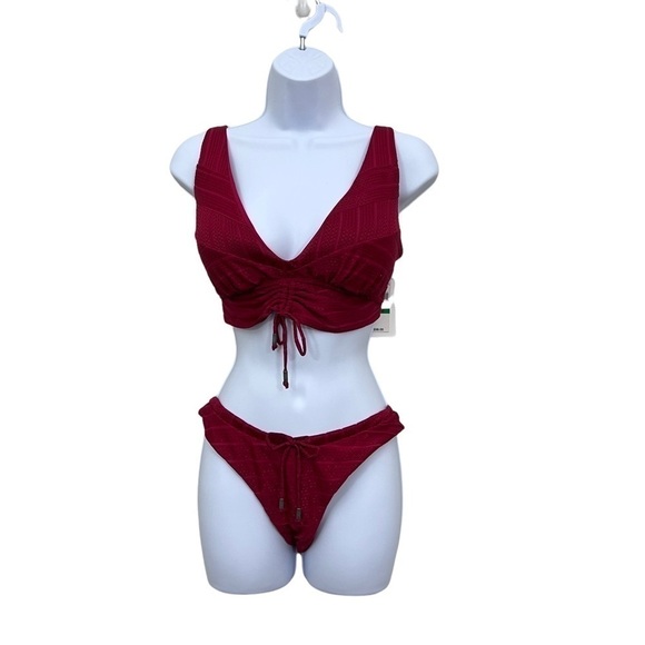 BECCA two piece Bikini set top and bottom both size large - Picture 1 of 8